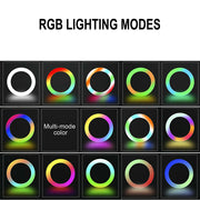 26cm RGB LED Selfie Ring Fill Light with Tripod_10