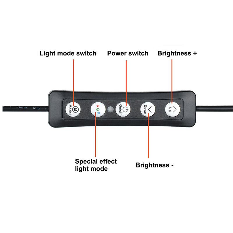 26cm RGB LED Selfie Ring Fill Light with Tripod_11