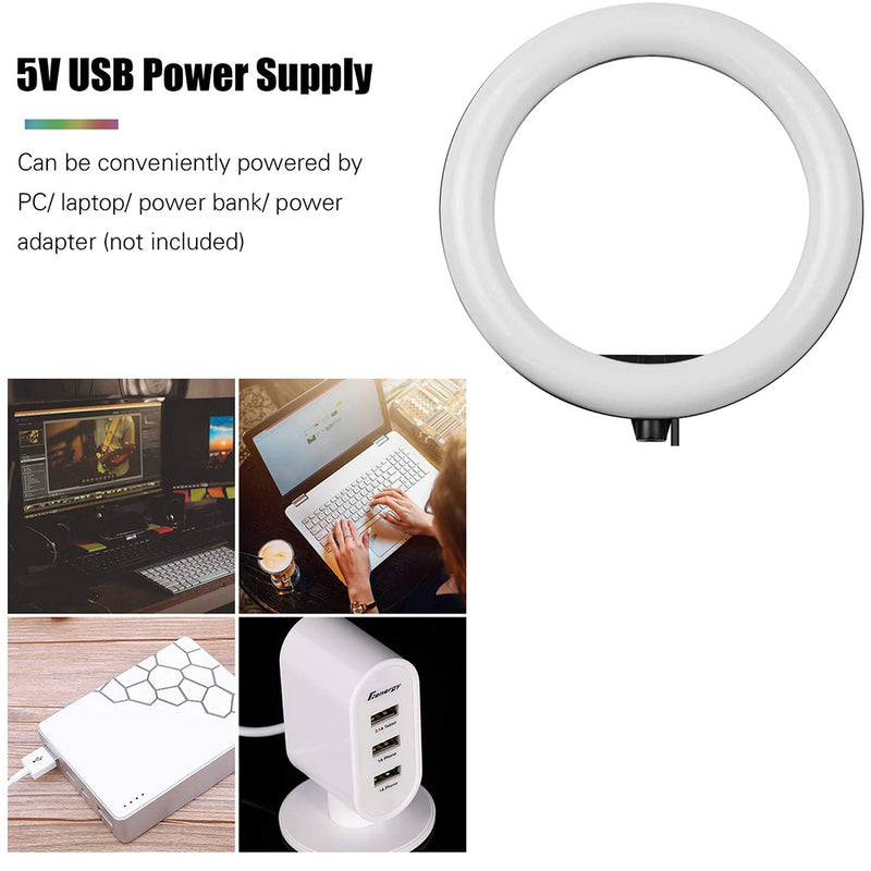 26cm RGB LED Selfie Ring Fill Light with Tripod_3