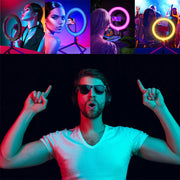 26cm RGB LED Selfie Ring Fill Light with Tripod_4