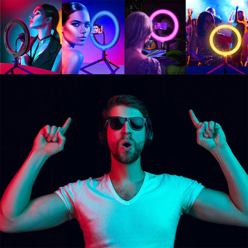 26cm RGB LED Selfie Ring Fill Light with Tripod_4