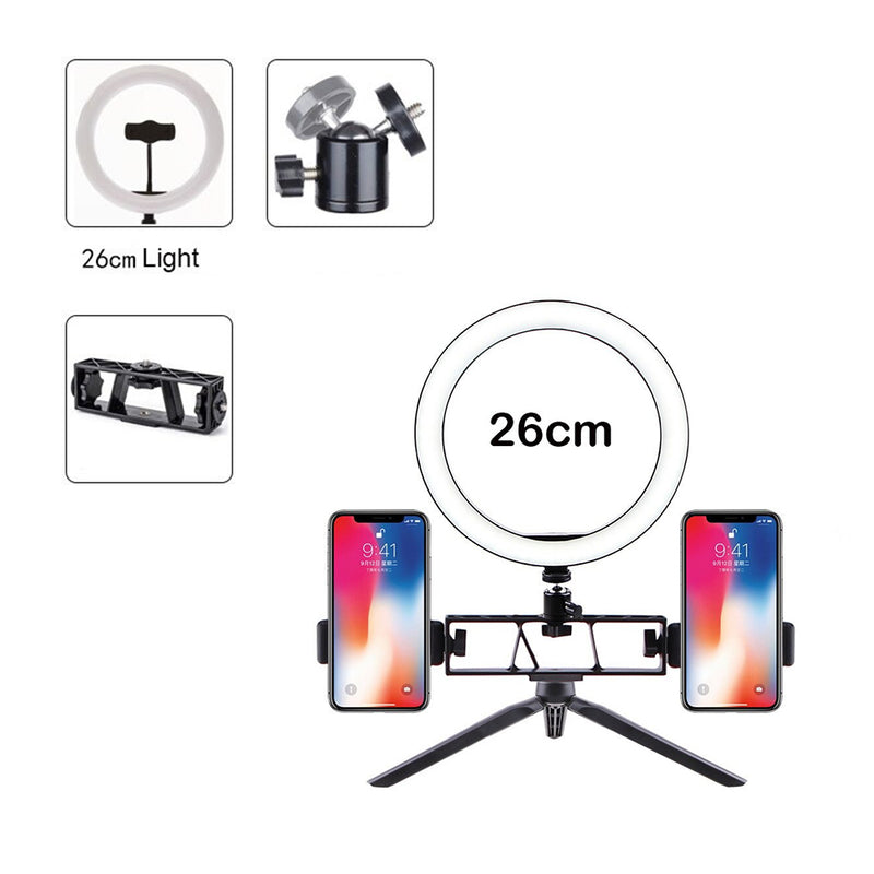 26cm Dual-Device Mount LED Fill Ring Light_7
