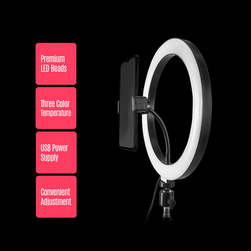 26cm Dual-Device Mount LED Fill Ring Light_9
