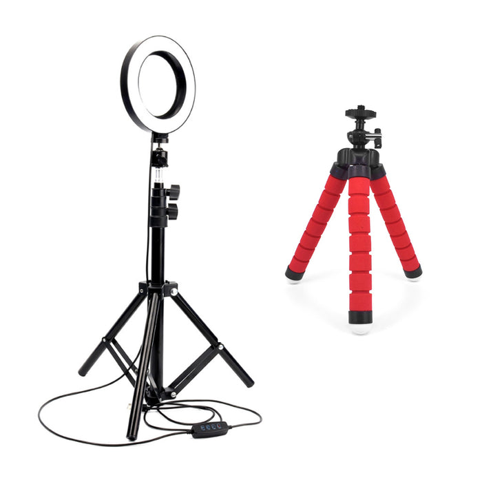 26cm Dimmable LED Selfie Ring Light with Tripod_13