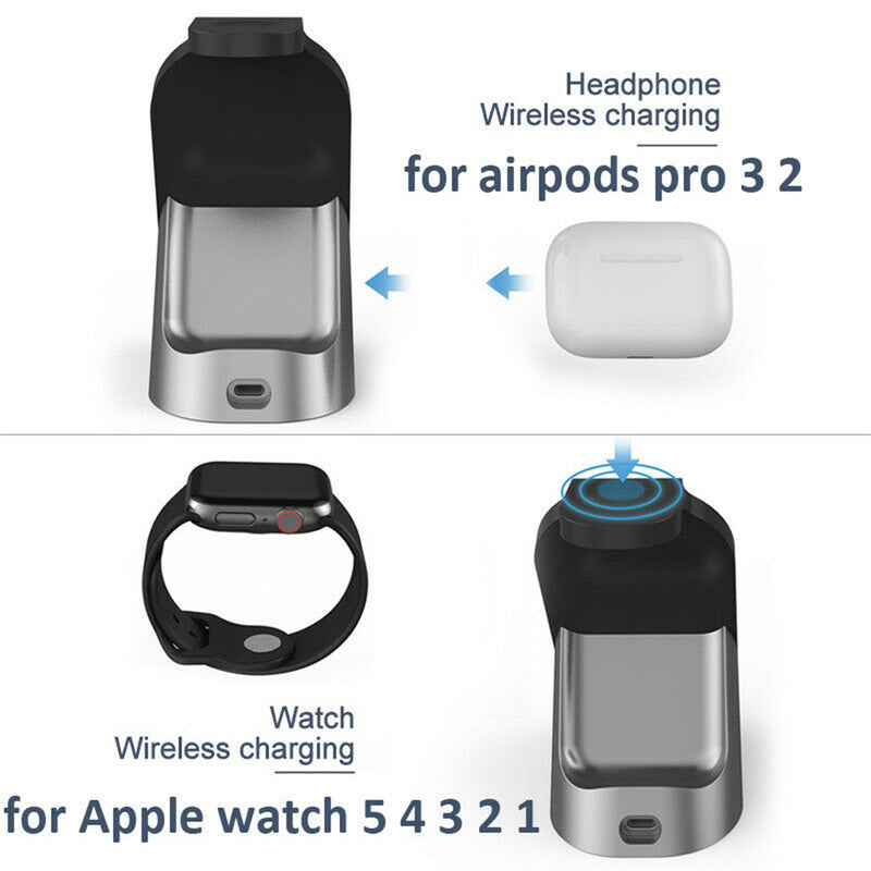 3-in-1 Wireless Vertical Stand Mobile Phone Watch and Headset Charger_9