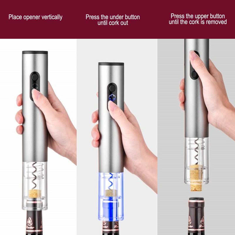 4-in-1 Electric Corkscrew Rechargeable Cordless Wine Bottle Opener_7