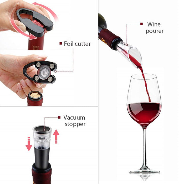 4-in-1 Electric Corkscrew Rechargeable Cordless Wine Bottle Opener_8