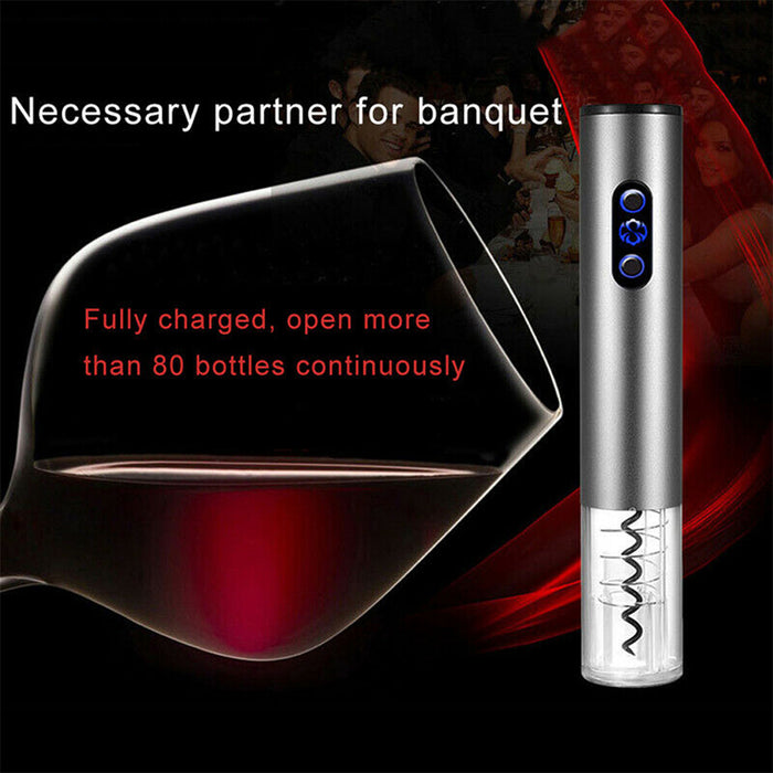4-in-1 Electric Corkscrew Rechargeable Cordless Wine Bottle Opener_9