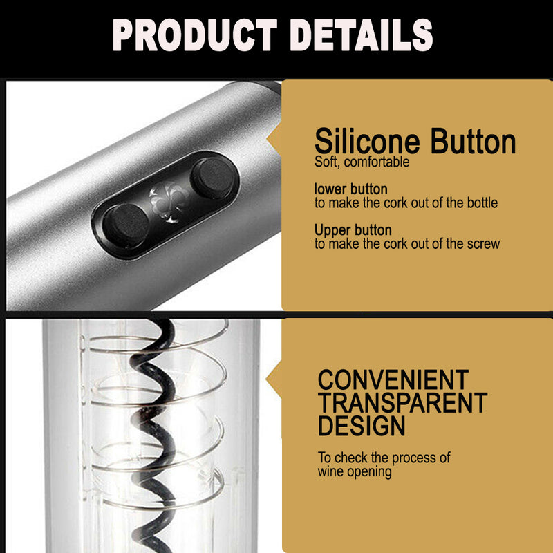 4-in-1 Electric Corkscrew Rechargeable Cordless Wine Bottle Opener_11