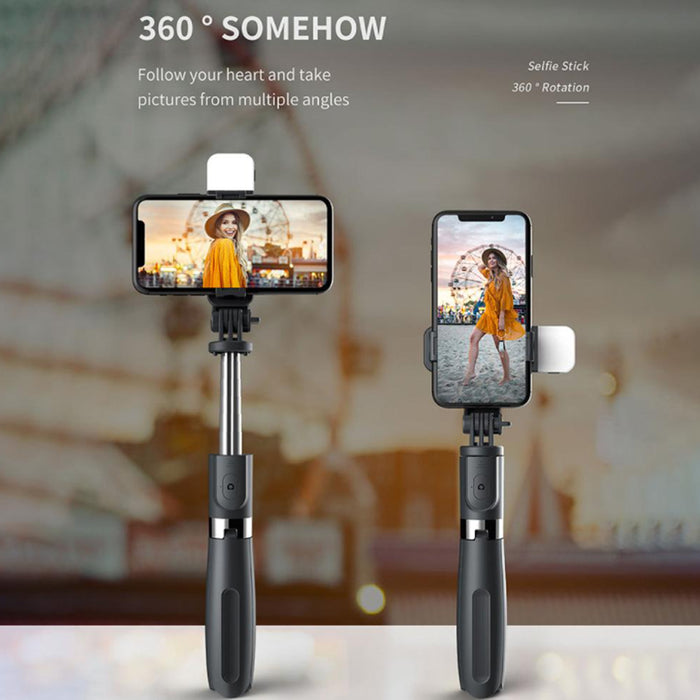 2-in-1 Foldable Monopod and Tripod with Remote Control Shutter Fill Light_6