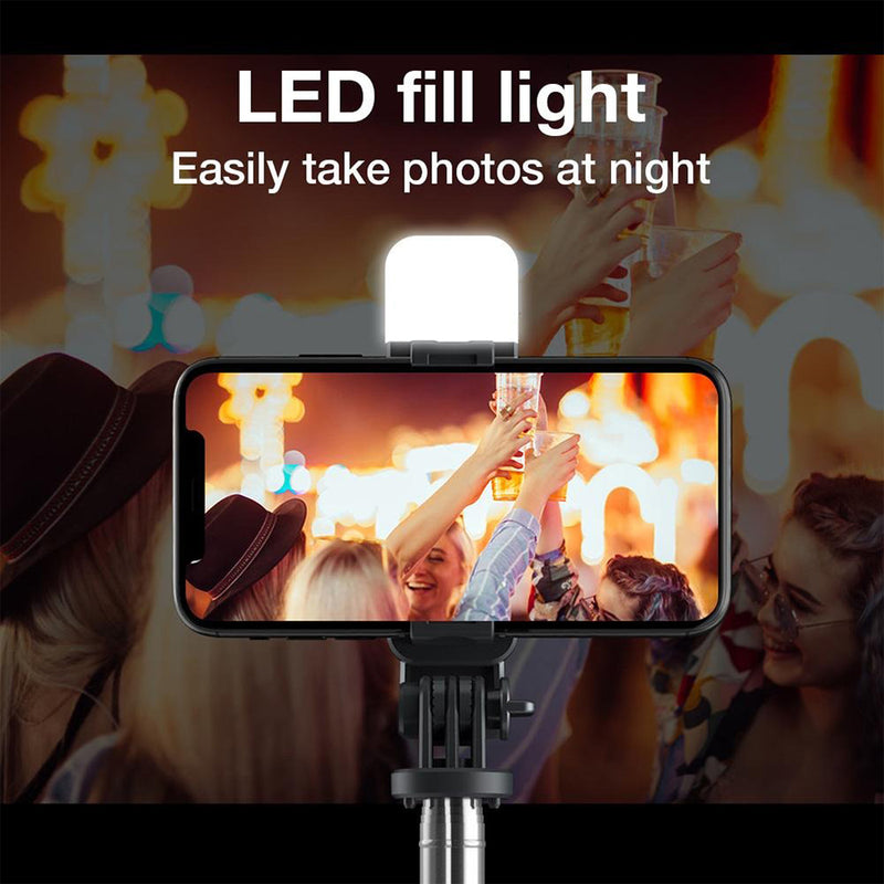 2-in-1 Foldable Monopod and Tripod with Remote Control Shutter Fill Light_12