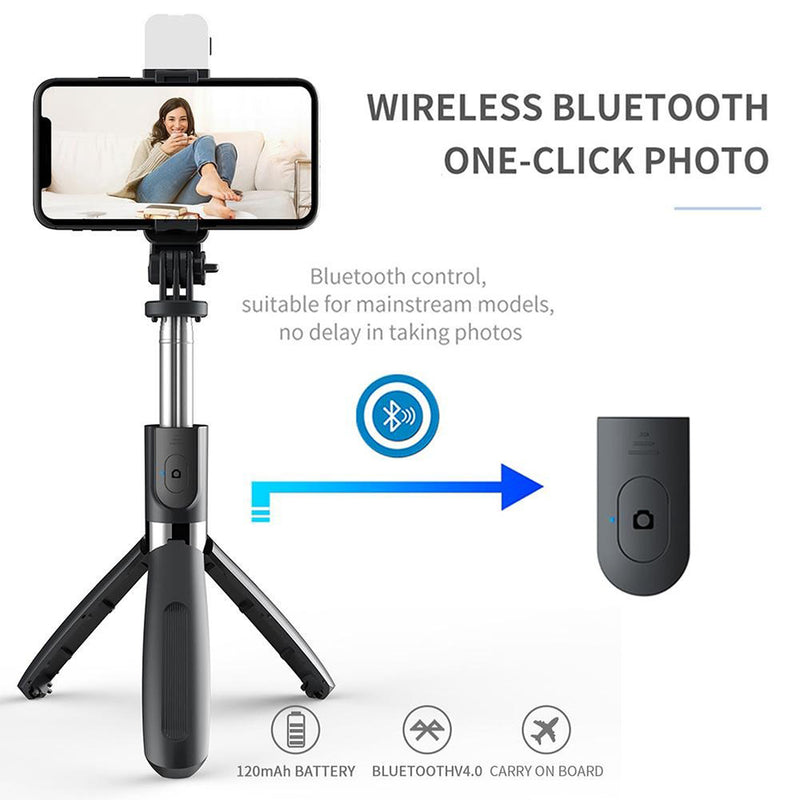 2-in-1 Foldable Monopod and Tripod with Remote Control Shutter Fill Light_13