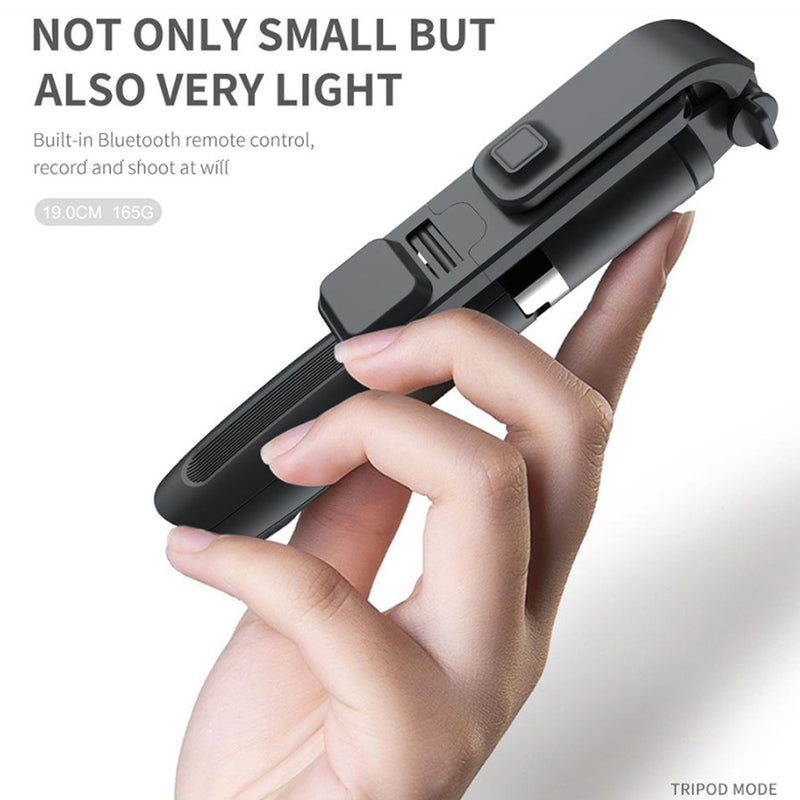 2-in-1 Foldable Monopod and Tripod with Remote Control Shutter Fill Light_14