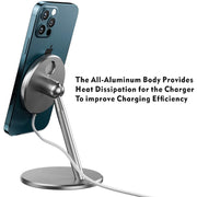 Aluminum Wireless Magnetic Mobile Phone Holder MagSafe Compatible_6