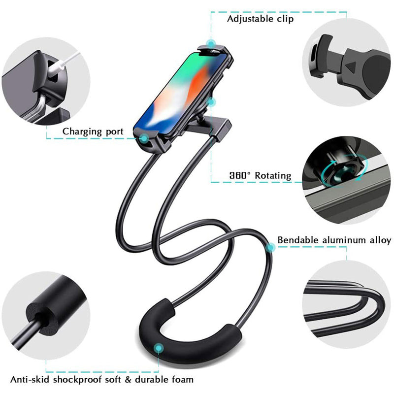 Adjustable Universal Neck Hanging Bracket Mobile Phone Lazy Holder_4