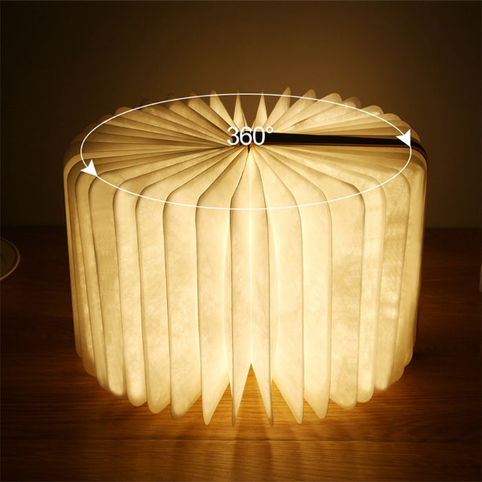 USB Rechargeable 3 Colors 3D Creative Foldable LED Book Night Light_1