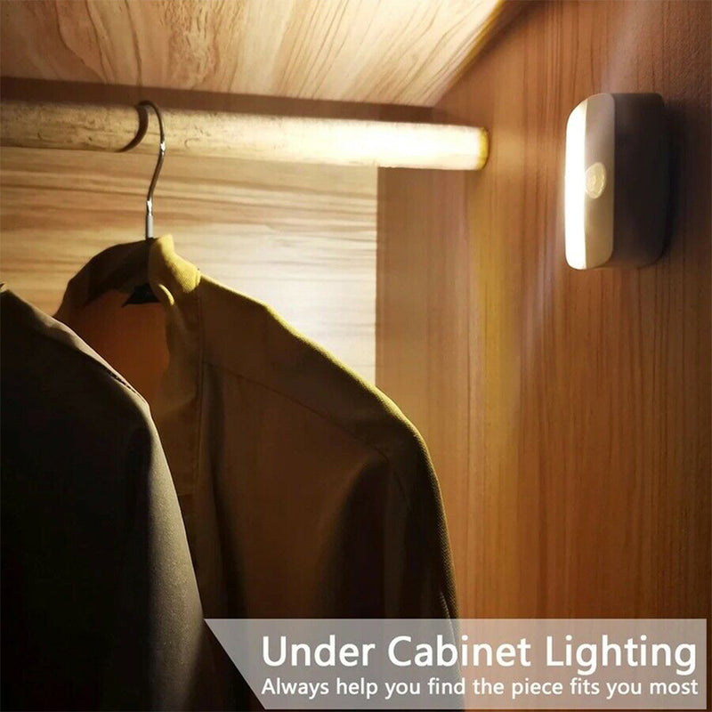 LED Motion Sensor Battery Operated Wireless Wall Closet Lamp Night Light_16