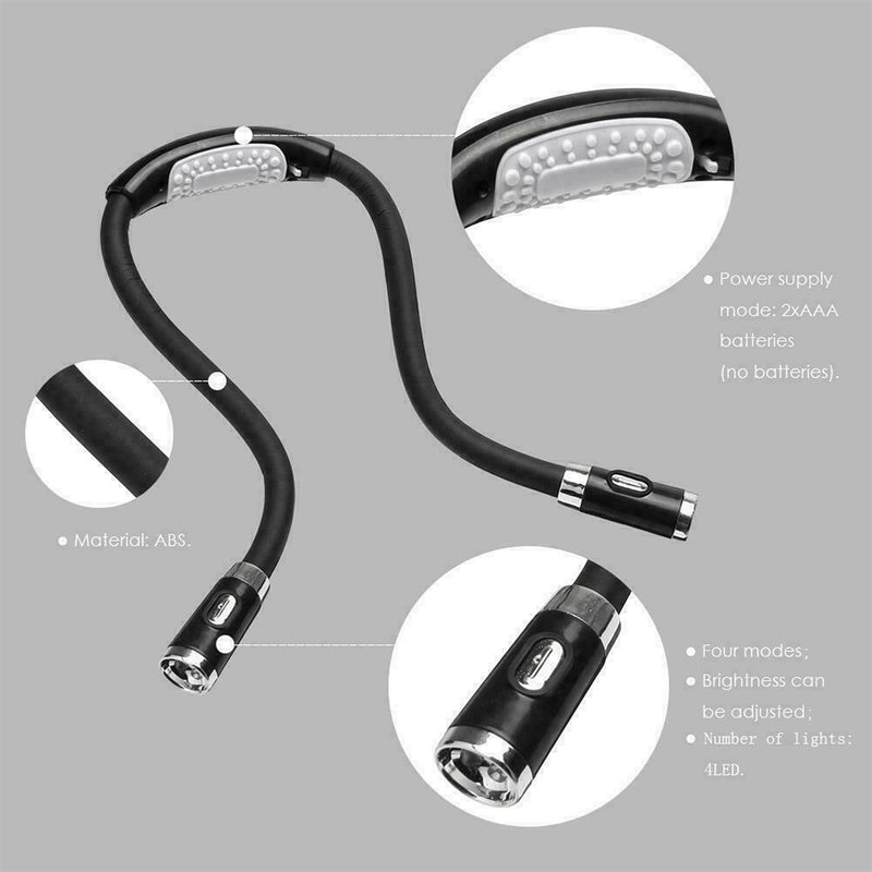Flexible Handsfree LED Hanging Neck Light Book Reading Camping Light Lamp_8