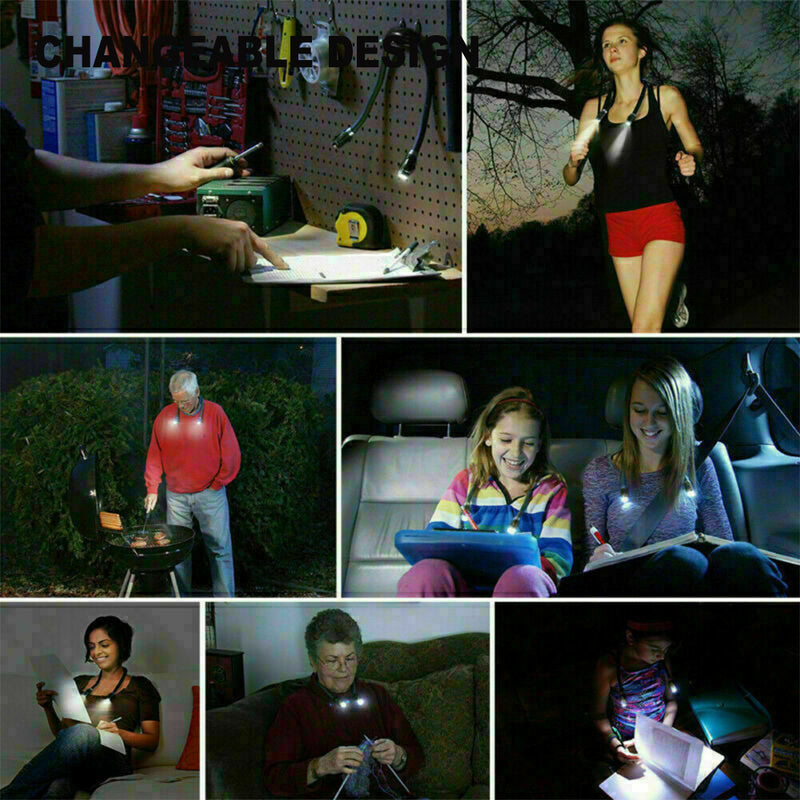 Flexible Handsfree LED Hanging Neck Light Book Reading Camping Light Lamp_5