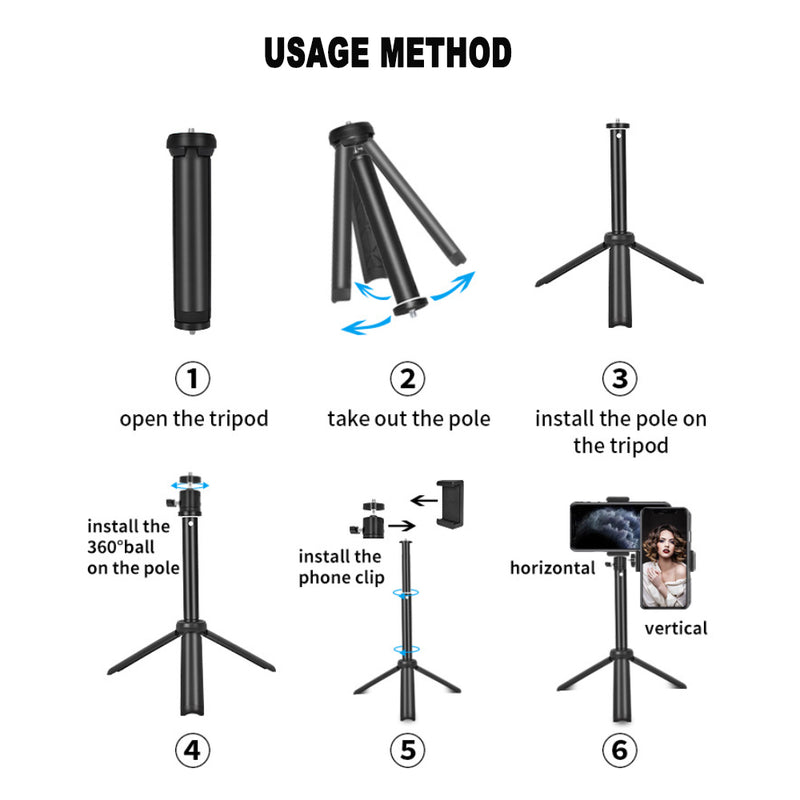 2-in-1 Remote Shutter Mini Tripod and Selfie Stick for Smartphones_6