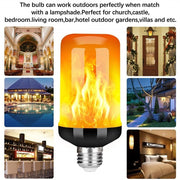 5W 4 Modes Burning Flickering Flame LED Light Bulb_4