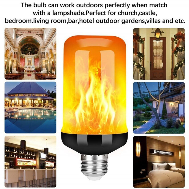5W 4 Modes Burning Flickering Flame LED Light Bulb_4