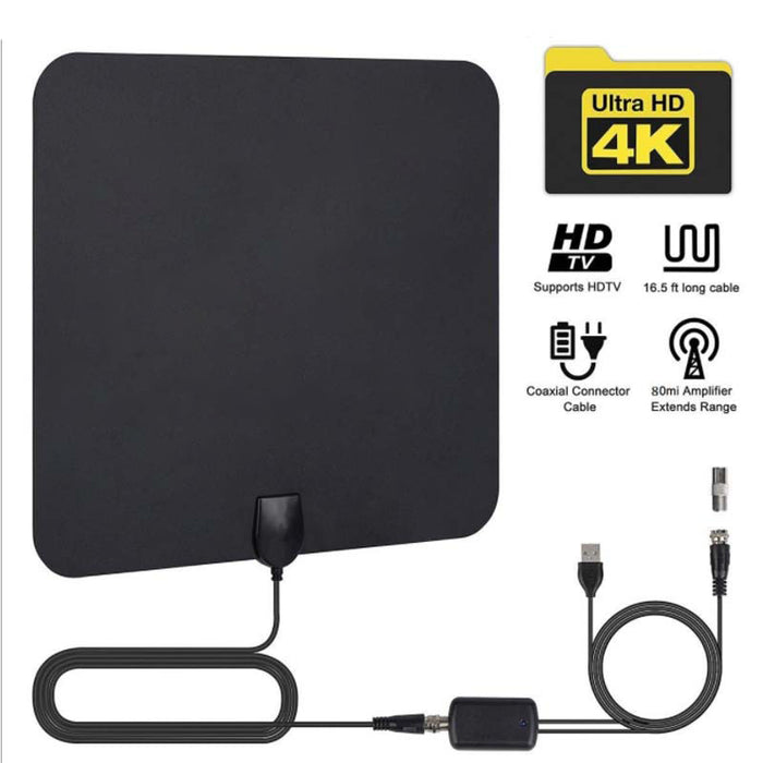 Digital VHF UHF TV Antenna with Amplifier โ Bostin Life