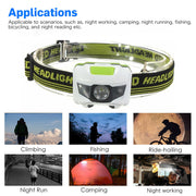 T16 Multi-functional 2+1 Headlight Protection Head-Mounted Flashlight Torch_4
