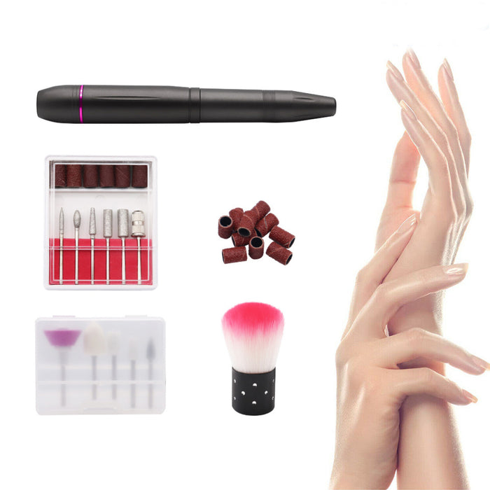 Electric Nail File Manicure and Pedicure Acrylic Nail Drill Set_0