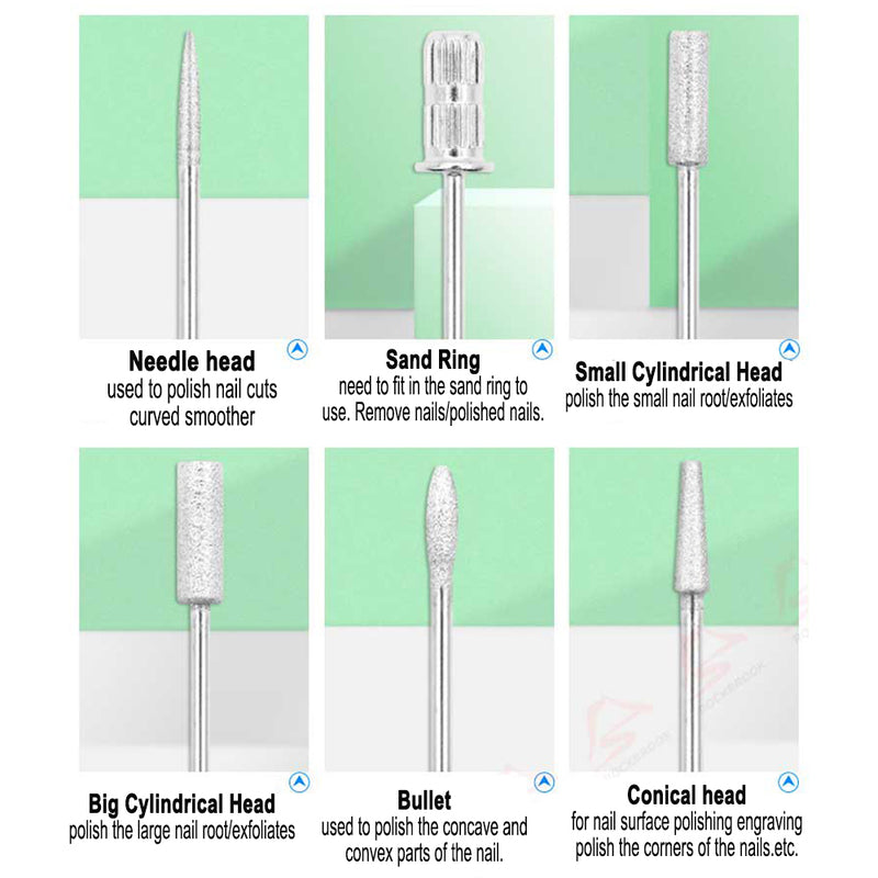 Electric Nail File Manicure and Pedicure Acrylic Nail Drill Set_3