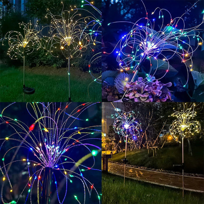 120 LED Solar Powered Outdoor Sparkling Fireworks LED Lights_8