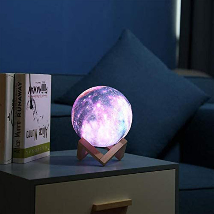 3D Printed Moon Galaxy Star Night Lamp and Room Light Décor_4