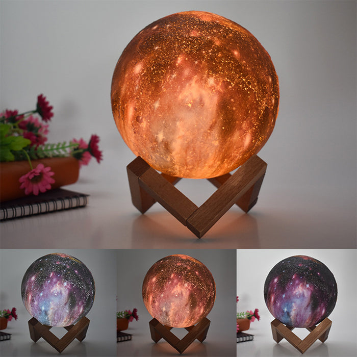 3D Printed Moon Galaxy Star Night Lamp and Room Light Décor_9