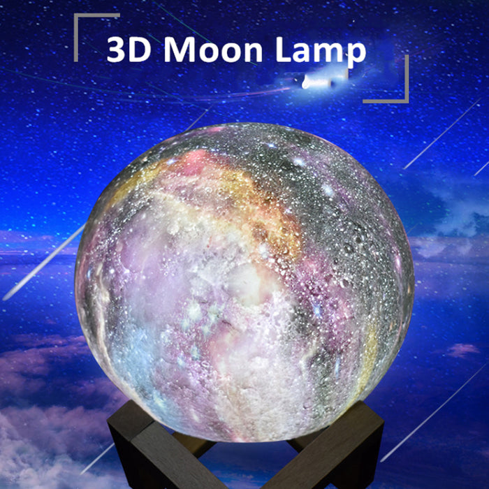 3D Printed Moon Galaxy Star Night Lamp and Room Light Décor_11