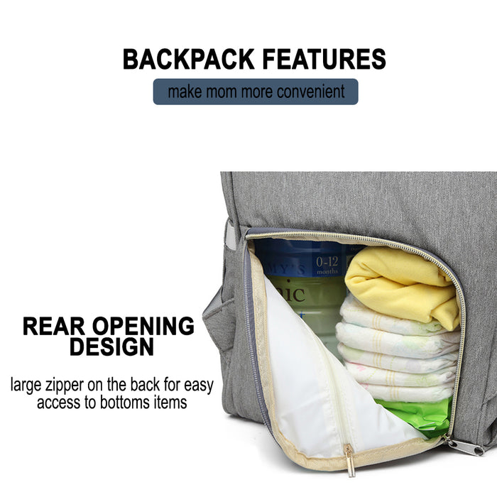 Large Capacity Maternity Travel Backpack with USB Charging Port_7