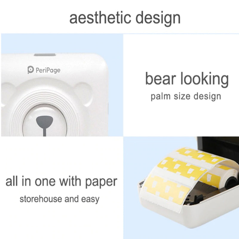 PeriPage Portable Mini Pocket Thermal Paper Photo Printer with Paper_10