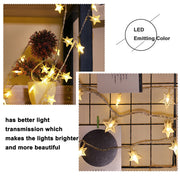 Solar-Powered LED 5-point Star String Lights Outdoor Decorative Lights_9