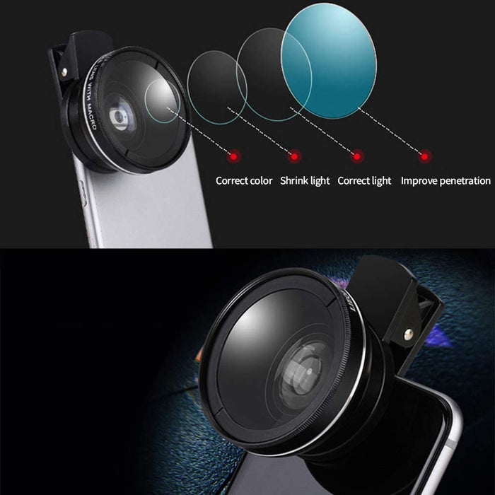 Universal 2-in-1 Wide Angle and Macro Lens Mobile Phone Clip HD Camera Lens_12