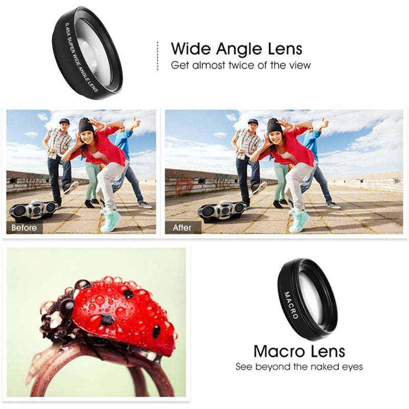 Universal 2-in-1 Wide Angle and Macro Lens Mobile Phone Clip HD Camera Lens_13