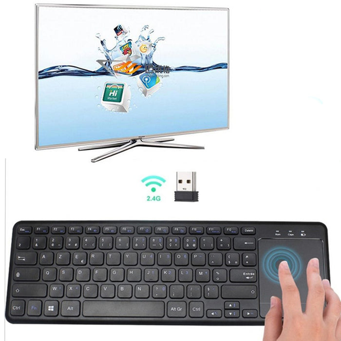 78 Keys 2.4G Wireless Mini Touch Keyboard with Touchpad and Mouse Pad_2