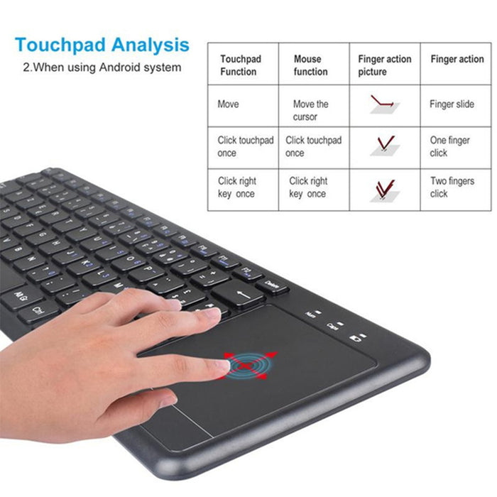 78 Keys 2.4G Wireless Mini Touch Keyboard with Touchpad and Mouse Pad_6