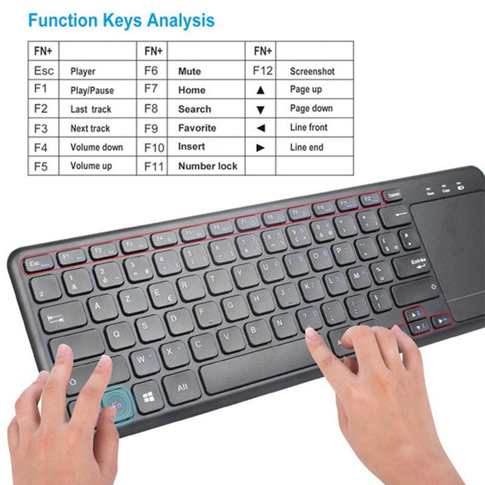 78 Keys 2.4G Wireless Mini Touch Keyboard with Touchpad and Mouse Pad_7