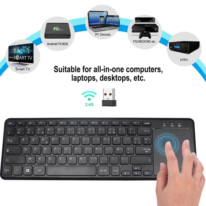 78 Keys 2.4G Wireless Mini Touch Keyboard with Touchpad and Mouse Pad_10