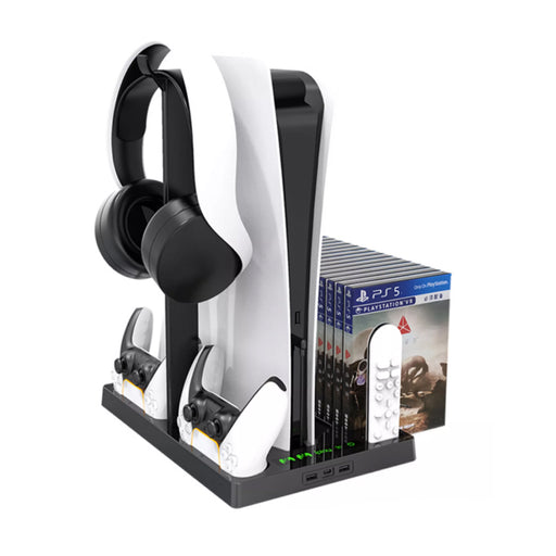 Multifunctional Vertical Stand PS5 Cooling Base and Charging Station_3
