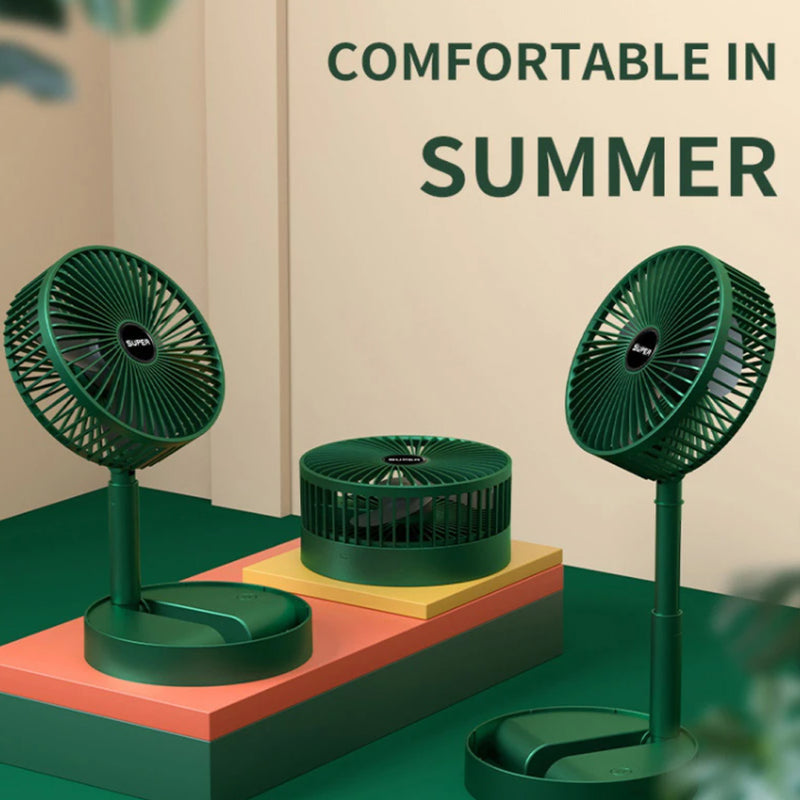 Mini Foldable USB Rechargeable Desk Fan Portable Telescopic Fan_10