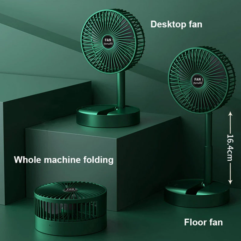 Mini Foldable USB Rechargeable Desk Fan Portable Telescopic Fan_11