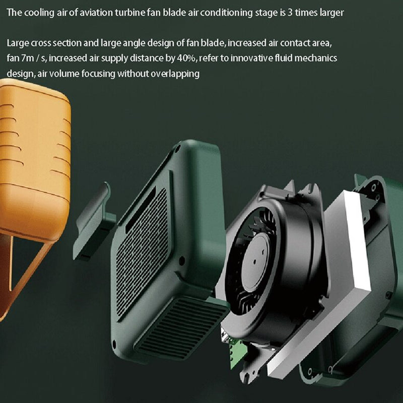 USB Portable Personal Hanging Waist Fan with Rechargeable Battery_12