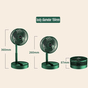Mini Foldable USB Rechargeable Desk Fan Portable Telescopic Fan_9