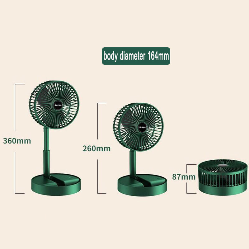 Mini Foldable USB Rechargeable Desk Fan Portable Telescopic Fan_9