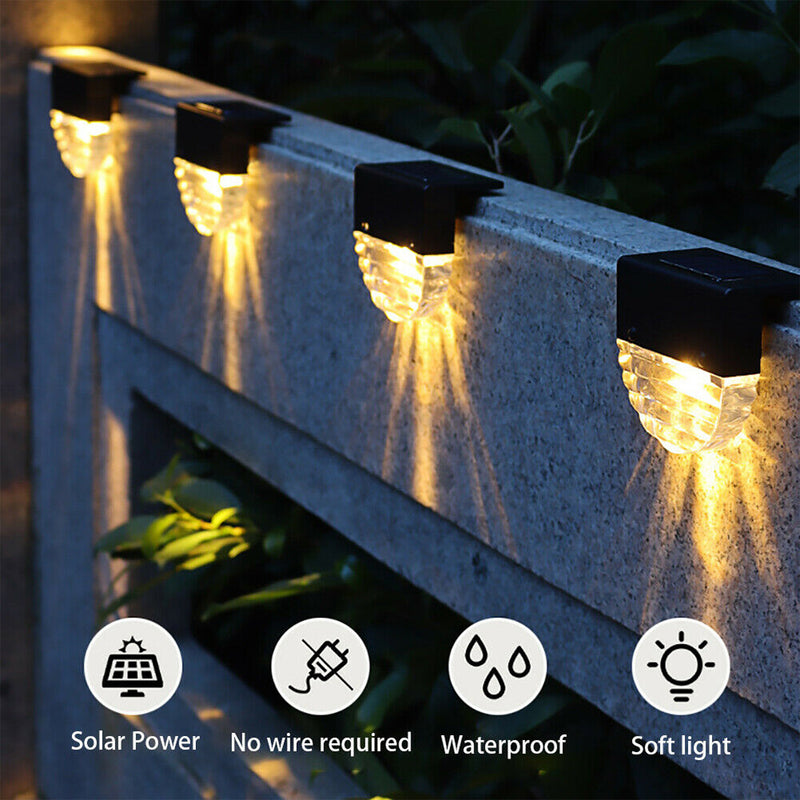 4-pc Outdoor Solar LED Deck Light Garden Decoration Wall and Step Light_13